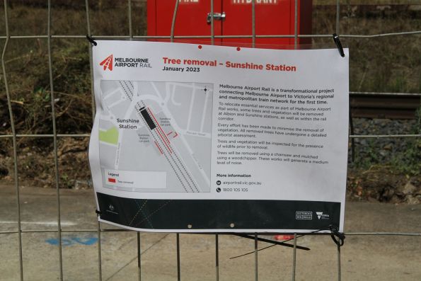 No notice from the Melbourne Airport Rail project regarding the path closure - just removal of frees