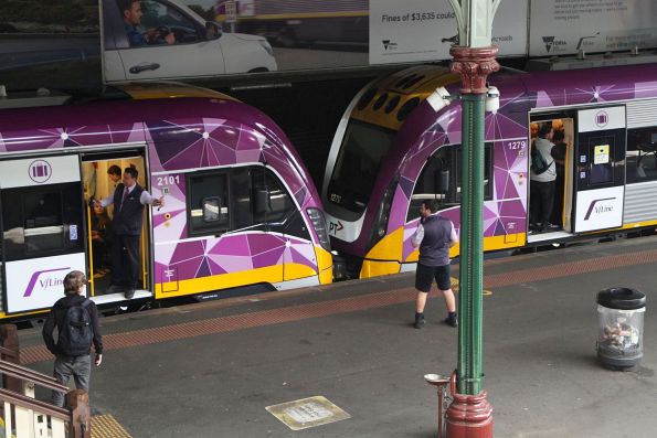 Standing room only on this Melbourne-bound train departing Geelong