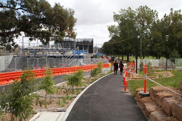 Completed landscaping around the South Kensington station forecourt