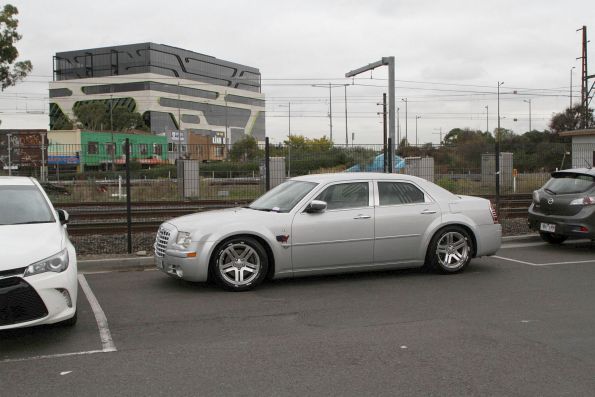 Illegally parked car in a railway station car park copped a ticket from Authorised Officers