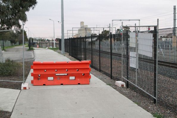 Sick of waiting for the Sunshine-Tottenham shared path to reopen, someone just busted open the fence at Sunshine station