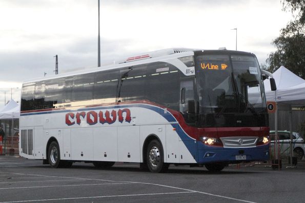 Crown Coaches #801 4180AO on a Sunbury rail replacement service at Sunshine station