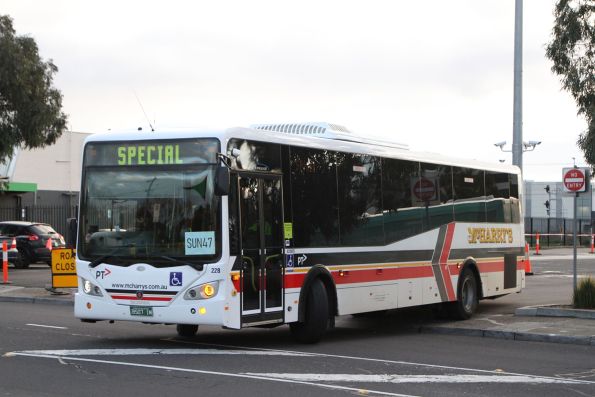 McHarry's bus #228 BS07IM on a Sunbury rail replacement service at Sunshine station