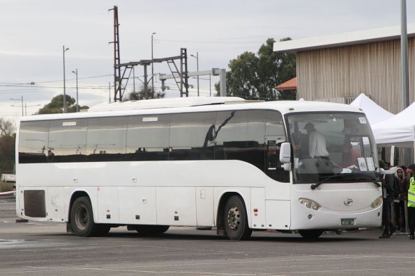 MelMax coach BS02SB on a Sunbury rail replacement service at Sunshine station