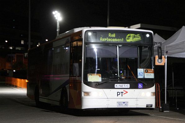 Kinetic bus #431 7831AO on a Sunbury rail replacement service at Sunshine station