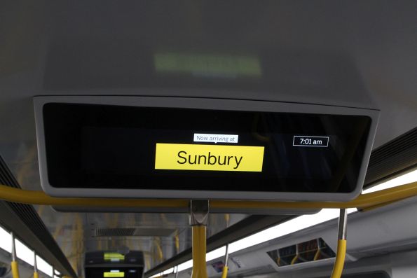 'Sunbury' displayed on the PIDS onboard a HCMT