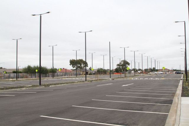 Completed car park on the south side of the station