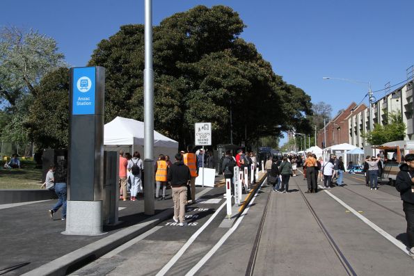 Future eastbound tram stop on Domain Road