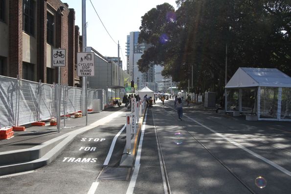 Future westbound tram stop on Domain Road