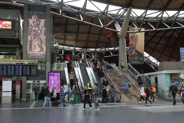 'Gladiator II' advertising covers Southern Cross Station