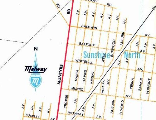 Streets to nowhere in Sunshine North - Melway Edition 1, map 26