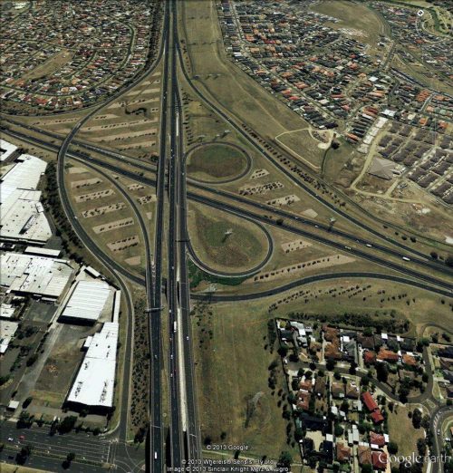 Tullamarine Freeway / Western Ring Road interchange - 2013