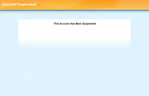  'Website Suspended' message from cPanel