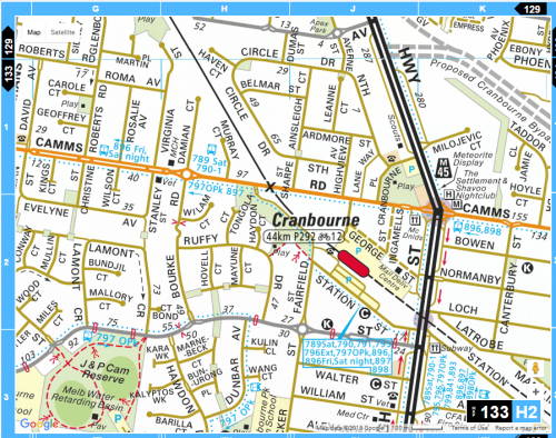 Cranbourne line level crossings - Camms Road